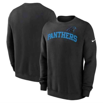 Men's Carolina Panthers Black Club Pullover Sweatshirt