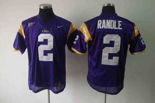 LSU Tigers #2 Rueben Randle Purple Stitched NCAA Jersey