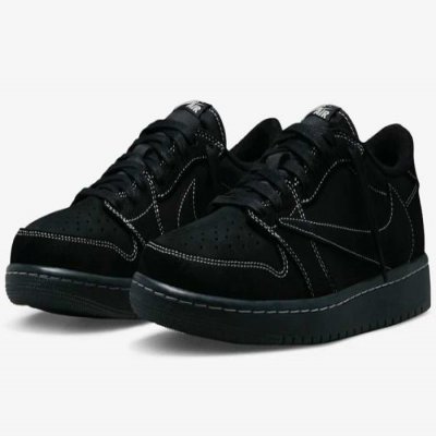 Men's Running Weapon Air Jordan 1 Low SP Travis Scott Black Phantom Shoes 0344