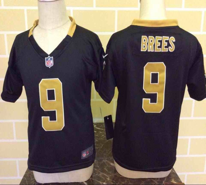 Toddler Nike New Orleans Saints #9 Drew Brees Black Stitched NFL Jersey