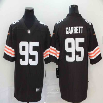 Men's Cleveland Browns #95 Myles Garrett New Brown Vapor Untouchable Limited Stitched Jersey