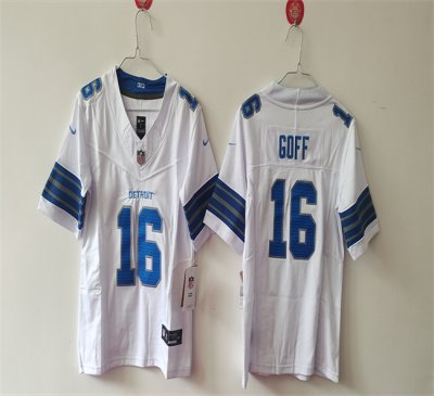 Youth Detroit Lions #16 Jared Goff White 2024 F.U.S.E. Vapor Limited Stitched Jersey