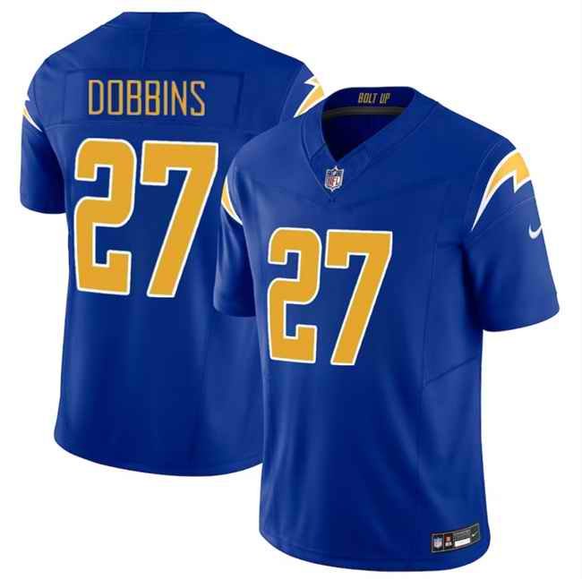 Men's Los Angeles Chargers #27 J.K. Dobbins Royal 2024 F.U.S.E Vapor Limited Stitched Football Jersey