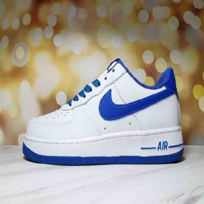 Men's Air Force 1 Low White/Royal Shoes 0162