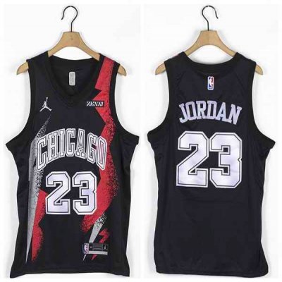 Men's Chicago Bulls #23 Michael Jordan Black Stitched Basketball Jersey