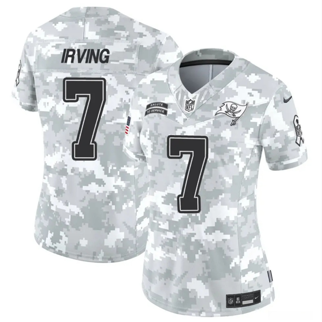 Women's Tampa Bay Buccaneers #7 Bucky Irving 2024 F.U.S.E Arctic Camo Salute to Service Limited Stitched Football Jersey(Run Small)