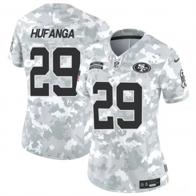 Women's San Francisco 49ers #29 Talanoa Hufanga 2024 F.U.S.E Arctic Camo Salute to Service Limited Stitched Jersey(Run Small)