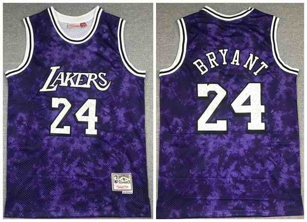 Men's Los Angeles Lakers #24 Kobe Bryant Purple Stitched Jersey