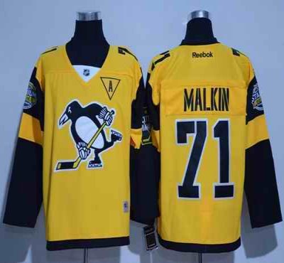 Penguins #71 Evgeni Malkin Gold 2017 Stadium Series Stitched Youth NHL Jersey