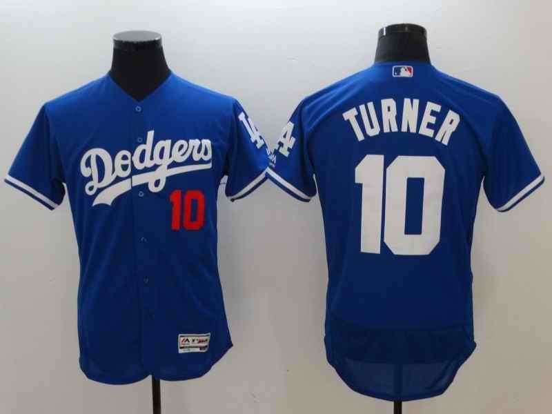 Men's Los Angeles Dodgers #10 Justin Turner Blue Flexbase Stitched MLB Jersey