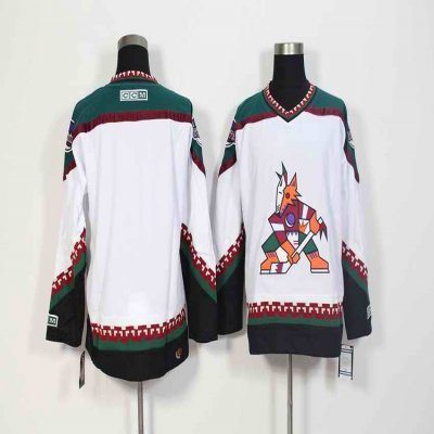 Men's Arizona Coyotes White CCM Throwback Stitched NHL Jersey