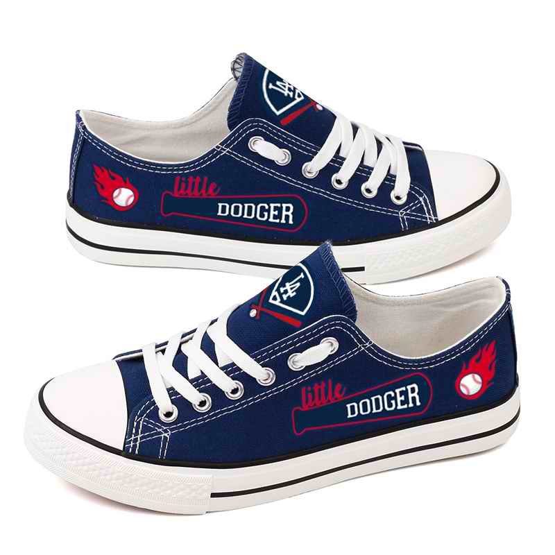 Women's Los Angeles Dodgers Repeat Print Low Top Sneakers 004