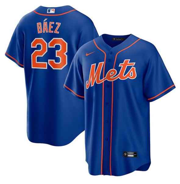 Men's New York Mets #23 Javier B'ez Royal Cool Base Stitched Jersey