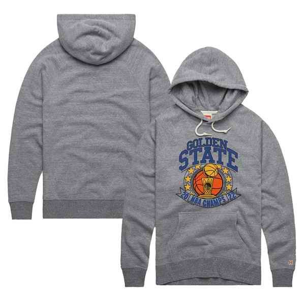 Men's Golden State Warriors 2021-2022 Grey NBA Finals Champions Trophy Tri-Blend Pullover Hoodie