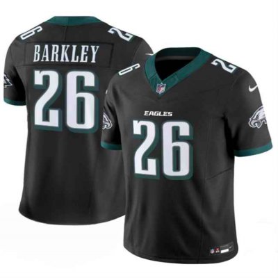 Men's Philadelphia Eagles  #26 Saquon Barkley Black 2024 New F.U.S.E. Vapor Untouchable Limited Stitched Football Jersey