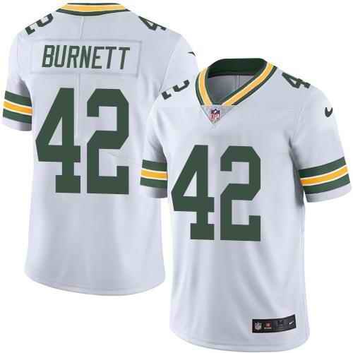 Nike Packers #42 Morgan Burnett White Men's Stitched NFL Limited Rush Jersey