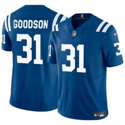 Men's Indianapolis Colts #31 Tyler Goodson Blue 2024 F.U.S.E. Vapor Limited Stitched Football Jersey