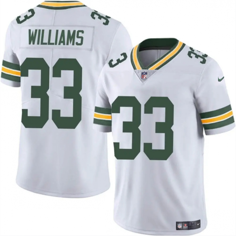 Youth Green Bay Packers #33 Evan Williams White 2024 Vapor Untouchable Stitched Jersey