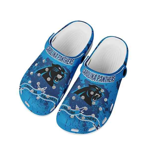 Women's Carolina Panthers Bayaband Clog Shoes 003