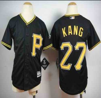 Pirates #27 Jung-ho Kang Black Cool Base Stitched Youth MLB Jersey