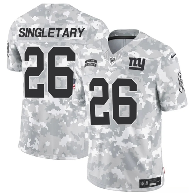 Men's New York Giants #26 Devin Singletary 2024 F.U.S.E Arctic Camo Salute to Service Limited Stitched Football Jersey