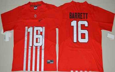 Buckeyes #16 J. T. Barrett Red Alternate Elite Stitched NCAA Jersey