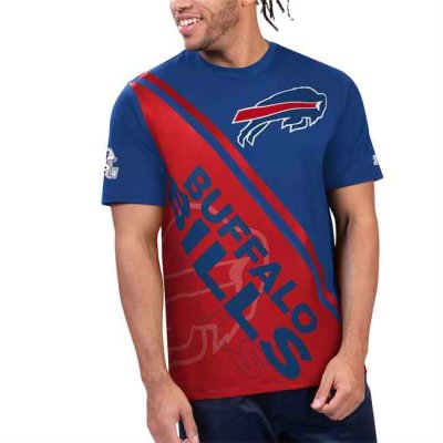 Men's Buffalo Bills Royal/Red Finish Line Extreme Graphic T-Shirt