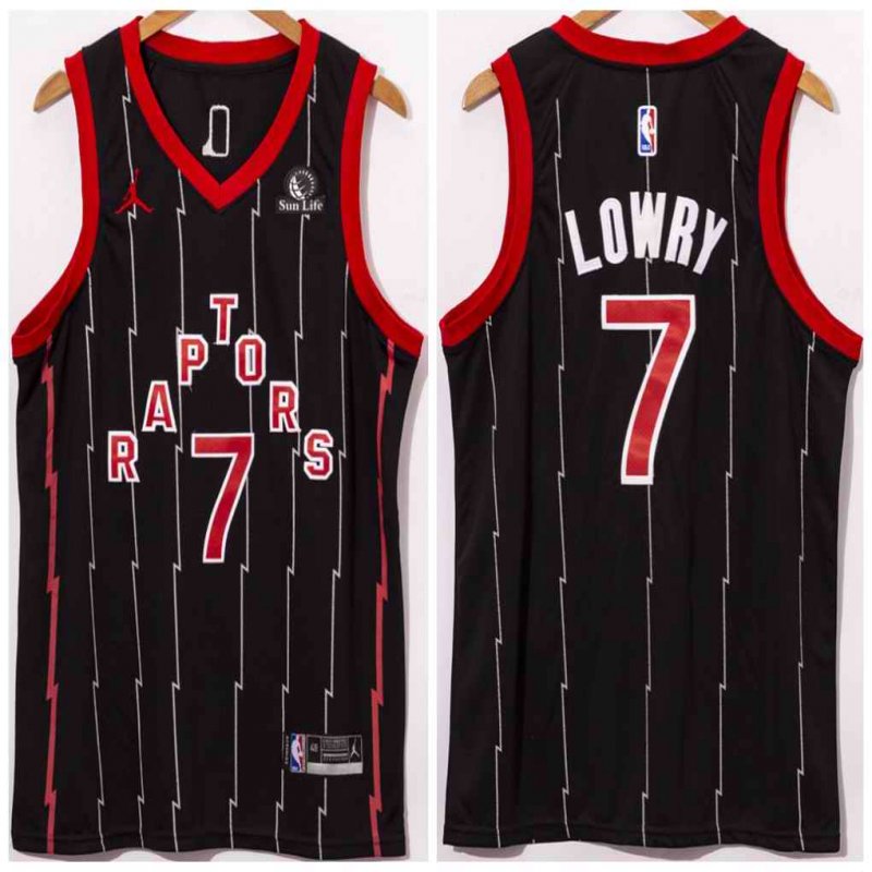 Men's Toronto Raptors #7 Kyle Lowry Black Stitched Jersey