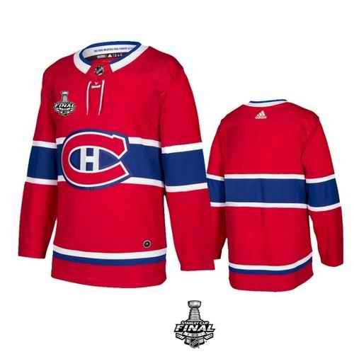 Men's Montreal Canadiens Blank 2021 Red  Stanley Cup Final Stitched Jersey