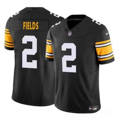 Youth Pittsburgh Steelers #2 Justin Fields Black F.U.S.E. Vapor Untouchable Limited Stitched Football Jersey