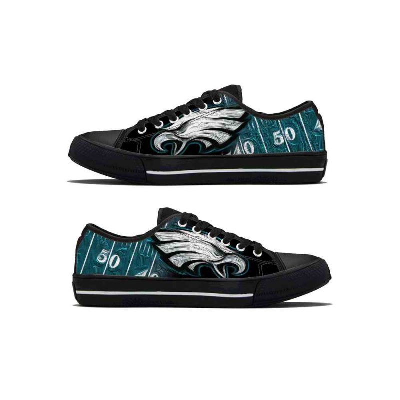 Women's Philadelphia Eagles Low Top Canvas Sneakers 002