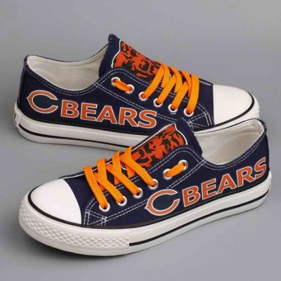 Women's NFL Chicago Bears Repeat Print Low Top Sneakers 001