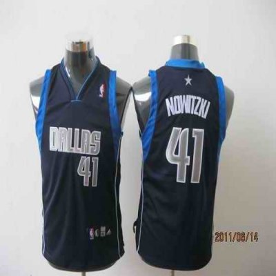 Mavericks #41 Dirk Nowitzki Dark Blue Stitched Youth NBA Jersey