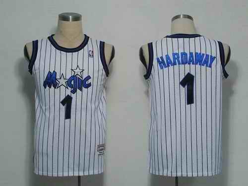 Mitchell and Ness Magic #1 Penny Hardaway White Stitched NBA Jersey