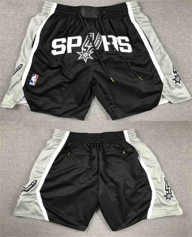 Men's San Antonio Spurs Black Shorts (Run Small)