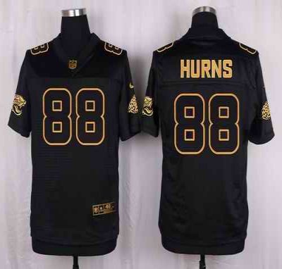 Nike Jaguars #88 Allen Hurns Black Men's Stitched NFL Elite Pro Line Gold Collection Jersey