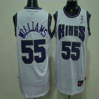 Kings #55 Jason Williams Stitched White NBA Jersey