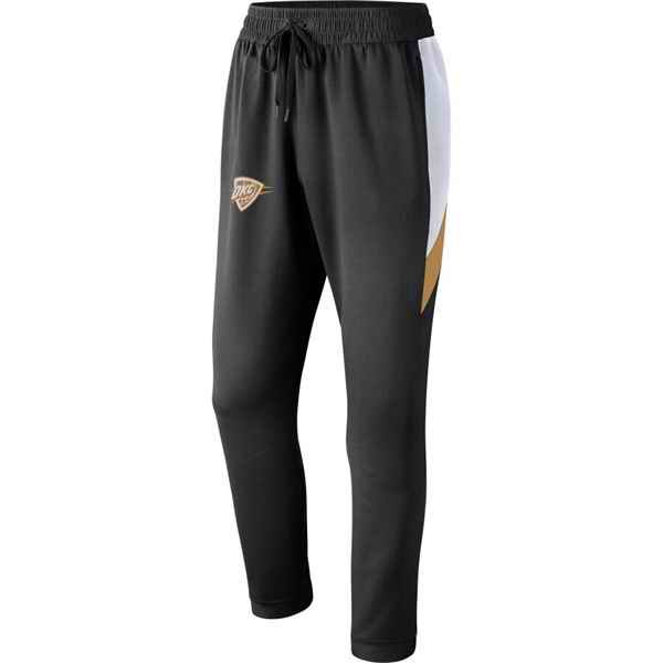 Men's Oklahoma City Thunder Black Performance Showtime Basketball Pants