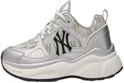 Women Running Weapon New York Yankees Baseball Shoes/Sneakers Silver/Grey 002