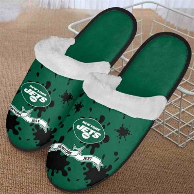 Men's New York Jets Team Logo Staycation Slippers/Shoes(Pls check description for details) 002