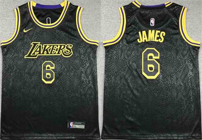 Youth Los Angeles Lakers #6 LeBron James Black Stitched Basketball Jersey