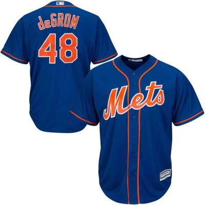 Men's New York Mets #48 Jacob deGrom Blue 2019 Cool Base Stitched MLB Jersey