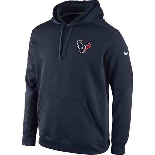 Houston Texans Nike KO Chain Fleece Pullover Performance Hoodie Navy Blue