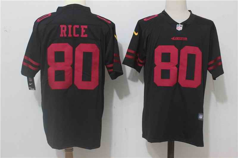 Men's Nike San Francisco 49ers #80 Jerry Rice Black Alternate Stitched NFL Vapor Untouchable Limited Jersey