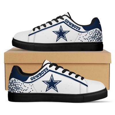 Men's Dallas Cowboys Low Top Leather Sneakers 002