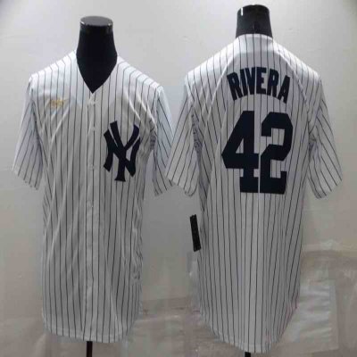 Men's New York Yankees  #42 Mariano Rivera White Cool Base Stitched Baseball Jersey