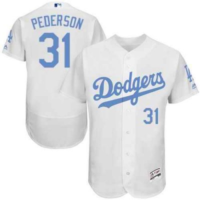 Dodgers #31 Joc Pederson White Flexbase Authentic Collection 2016 Father's Day Stitched MLB Jersey