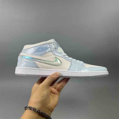 Men's Running Weapon Air Jordan 1 White/Blue Shoes 0577