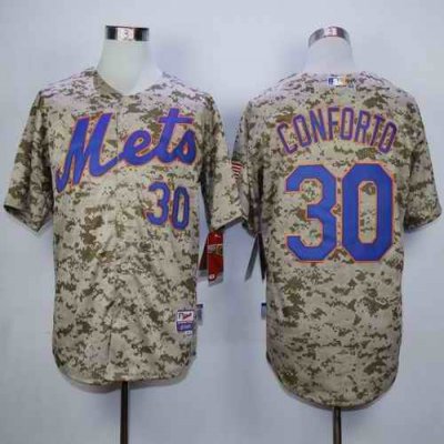 Mets #30 Michael Conforto Camo Alternate Cool Base Stitched MLB Jersey