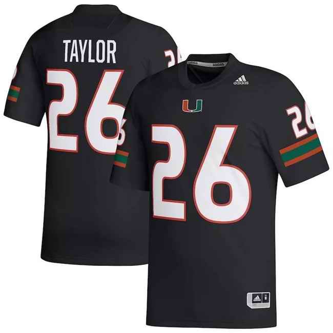 Men's Miami Hurricanes #26 Sean Taylor Black Stitched Football Jersey